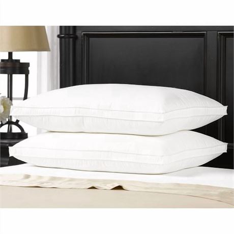 Ella Jayne Gusseted Microfiber Gel Filled SOFT Stomach Sleeper Pillow - Set of