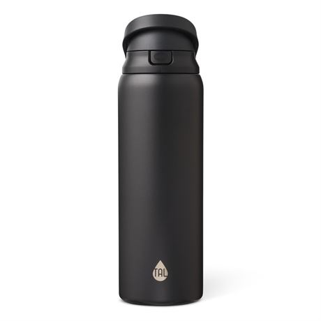 TAL 32oz Stainless Steel 2-in-1 Water Bottle with Straw and Chug Lid, Black