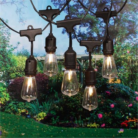 Better Homes & Gardens 15-Count Shatterproof Edison Bulb Outdoor String Lights