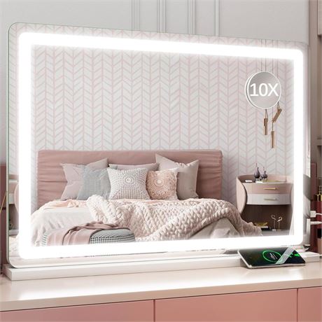 OFFSITE LOCATION ROLOVE Vanity Mirror with Lights, Large Lighted Vanity Mirror w