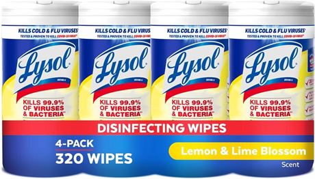 Lysol Disinfectant Wipes, Multi-Surface Antibacterial Cleaning Wipes, For