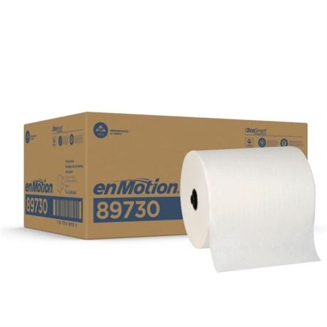 EnMotion Hardwound Paper Towels, 1 Ply, Continuous Roll Sheets, 550 Ft, White,