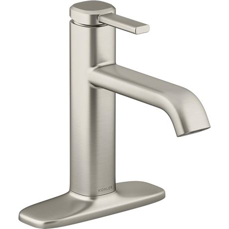 KOHLER Ashan Single Hole Single-Handle Bathroom Faucet in Vibrant Brushed Nickel