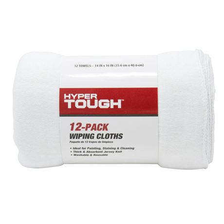 OFFSITE Hyper Tough All Purpose Cleaner Wiping Cloths 14" x 16", 12 Pack