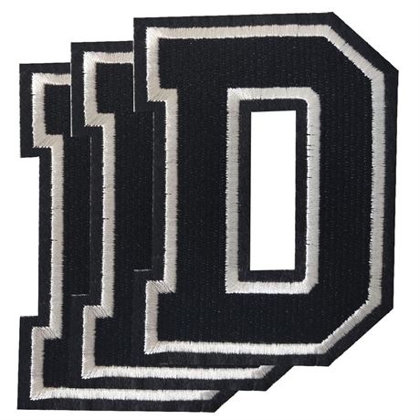 4.5 Inch Iron on Letters Patches, Embroidered Individual Letters Patch Applique