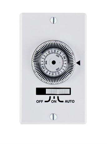 Intermatic KM2ST-1G 1 Gang SPST In-Wall 24-Hour Electromechanical Timer , White