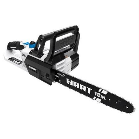 HART 20-Volt 12-Inch Cordless Chainsaw (1) 20-Volt 4.0Ah Lithium-Ion Battery