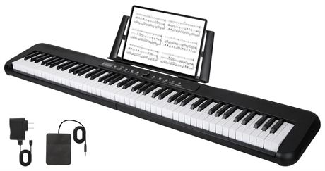 Digital Piano 88 Key Full Size Semi Weighted Electronic Keyboard Piano with