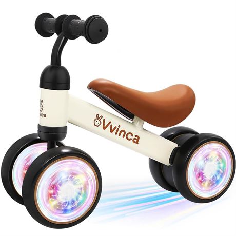 OFFSITE Vvinca Colorful Lighting Baby Balance Bike for 1 Year Old Boys Girls,