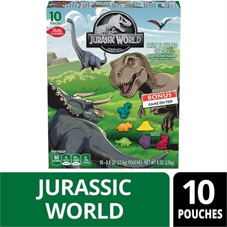 Betty Crocker Jurassic World Fruit Flavored Snacks, Gluten Free, Kids Snacks,