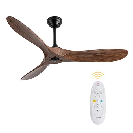 60 Inch Ceiling Fans No Light with Remote Control, Reversible DC Motor,