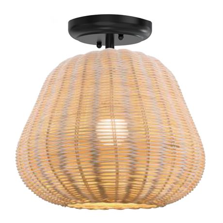 Better Homes & Gardens Nature Woven Ceiling Light, A19 60W Soft White, Medium