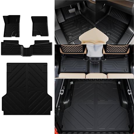 Floor Mats Compatible with 2022 2023 2024 2025 Ford Maverick Hybrid Truck Bed