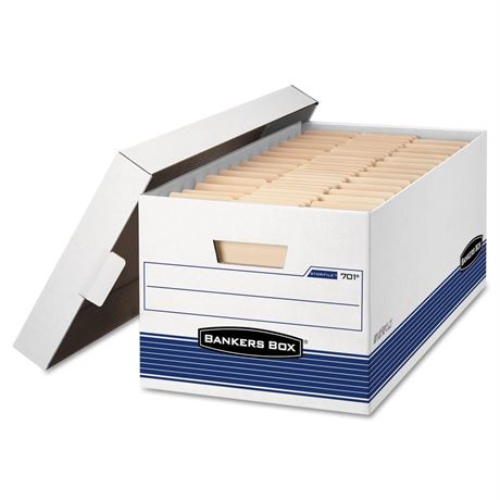 Bankers Box 12 Pack STOR/File Medium-Duty File Storage Boxes, FastFold,