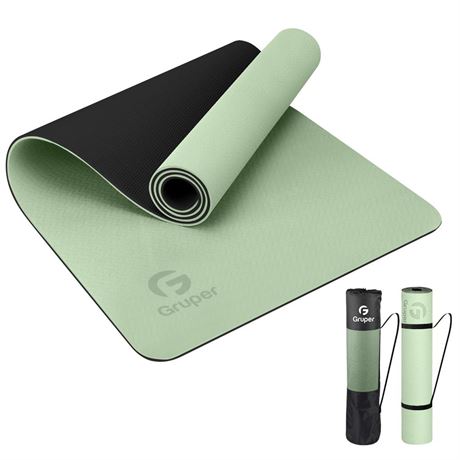 Yoga Mat Non Slip, Eco Friendly Fitness Exercise Mat with Carrying Strap,Pro