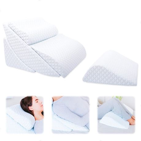 Adjustable Orthopedic Bed Wedge Pillow Set, Reading Pillow & Back Support for