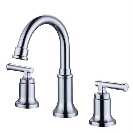 Glacier Bay Oswell 4 in. Centerset Double Handle High-Arc Bathroom Faucet in