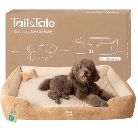 Cooling Orthopedic Dog Bed for Extra Large Dogs - Memory Foam for Joint Pain &