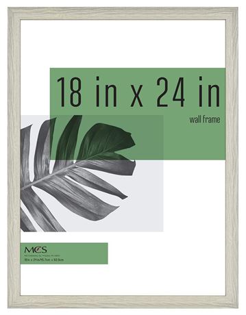 MCS Studio Gallery 18x24 Poster Frame Gray Woodgrain, Vertical & Horizontal