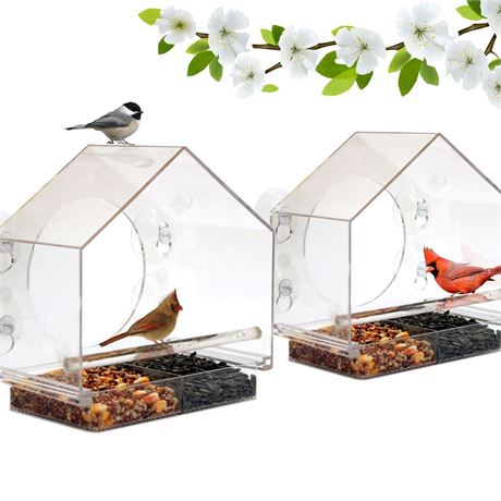 Nature Anywhere Window Feeders (2, Polycarbonate) 2 Polycarbonate