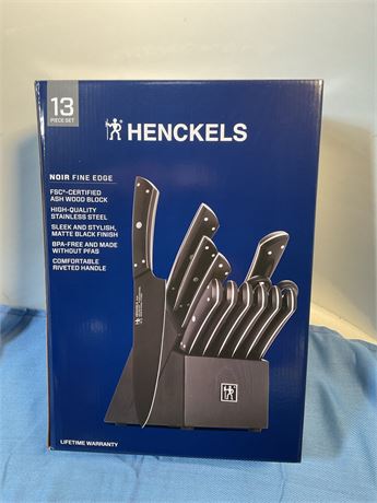 Henckels Noir 13-pc Knife Block Set