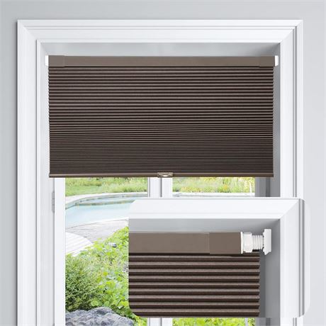 LazBlinds Cordless Cellular Shades, No Tools No Drill Blackout Honeycomb Shades