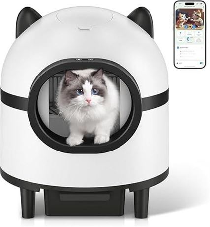 Automatic Litter Box,M1- Panda, Black