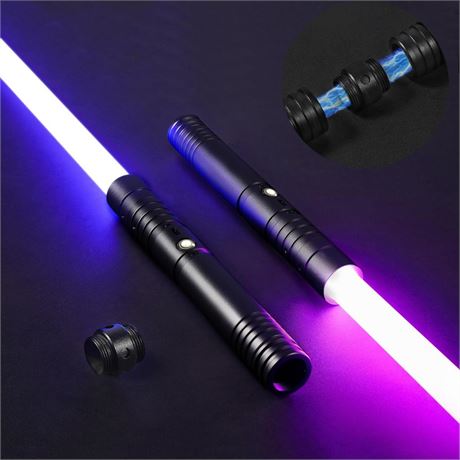 Dueling Lightsaber Alloy Handle Light Saber 15 Colors with 3 Sound Modes Type-C