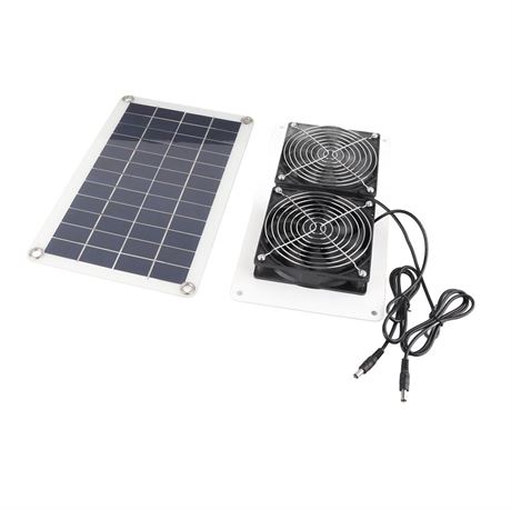 10W 18V Solar Powered Dual Fan Kit Waterproof Portable Solar Exhaust Fan for