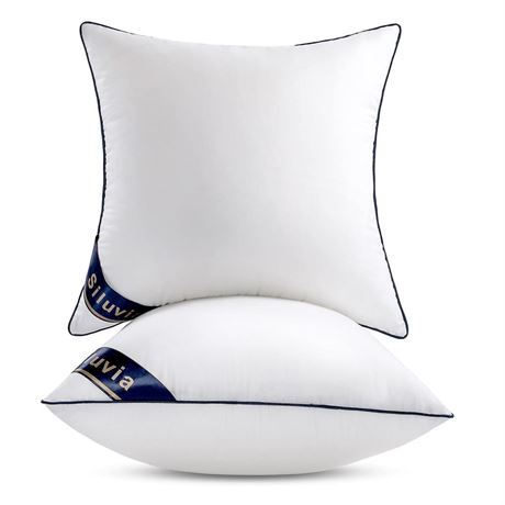 Siluvia 20"x20" Pillow Inserts Set of 2 Decorative 20" Pillow Inserts-Square