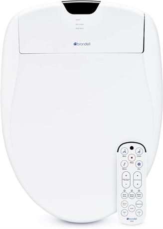 Brondell Swash Electric Bidet Toilet Seat With Oscillating Nozzle, Warm Air