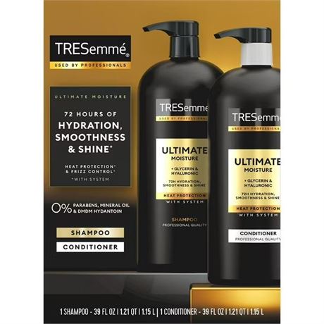 2 Pack TRESemmé Ultimate Moisture Shampoo & Conditioner 39 Oz Each