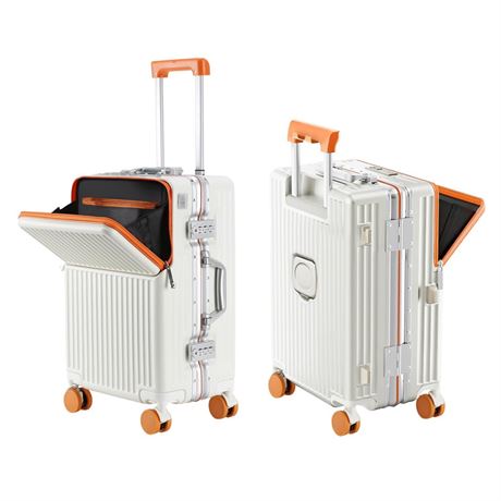 Carry on suitcase Zipperless Luggage,Polycarbonate Aluminum Hard Shell,