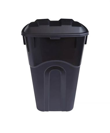 United Solutions 32 gal Wheeled Outdoor Garbage Can w/ Attached Lid, GarageBin.