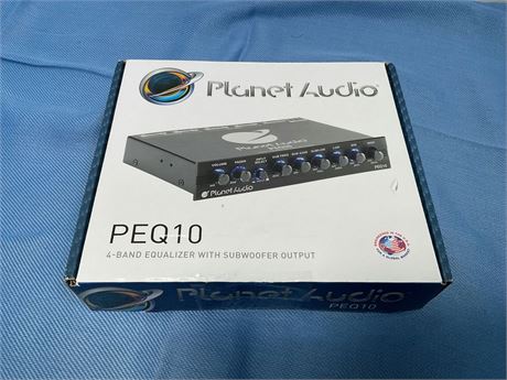 Planet Audio PEQ10 Car Equalizer - 4 Band, Pre-Amp, Half Din, Subwoofer Output