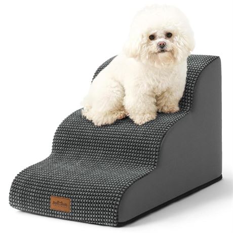 High Density Foam Dog Stairs Step Ramp for Dogs Cats 3 Tiers Pet Stairs Step