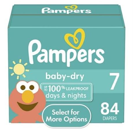 Pampers Baby Dry Diapers Size 7  84 Count