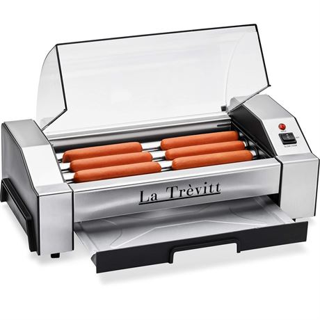 Hot Dog Roller- Sausage Grill Cooker Machine- 6 Hot Dog Capacity - Commercial
