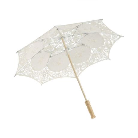 Toyvian 2 Pcs 12 Inch Lace Parasol Umbrella Wedding Umbrella for Bride Wedding