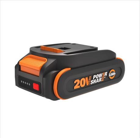 WORX 20V Battery PowerShare Lithium-ION 2.0 Ah 1 pc, WA3669 2.0Ah battery