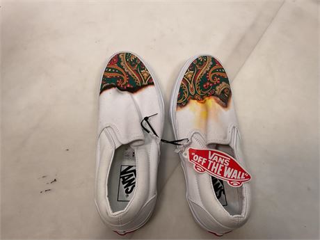 ans Classic Slip On Big Reveal True White/Paisley Skate Shoes