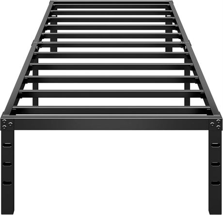 Metal Platform Bed Frame 14 Inch Tall Bed No Box Spring Needed,Twin Size Bed