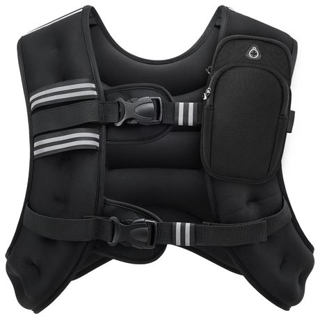 ZELUS Weighted Vest, 6lb/8lb/12lb/16lb/20lb/25lb/30lb Weight Vest with