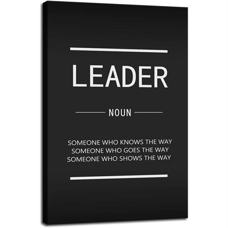 Inspirational Success Painting Poster Leader Noun Inspirational Canvas Wall Art