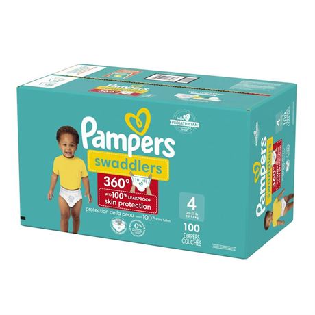 OFFSITE Pampers Swaddlers 360 Pull-On Diapers, Size 4, 100 Count for up to 100%