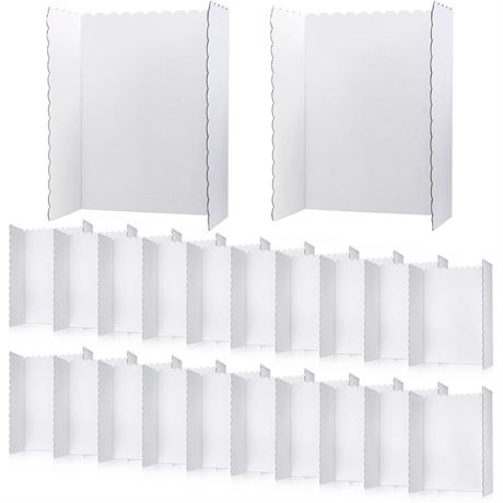 24 Pcs 24 x 36 Inch Trifold Poster Display Boards White for Science Fair