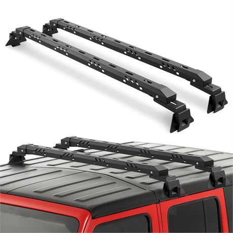 Max Loading 420-POUND Heavy Duty Roof Rack Cross Bars Fit for Jeep Wrangler JL