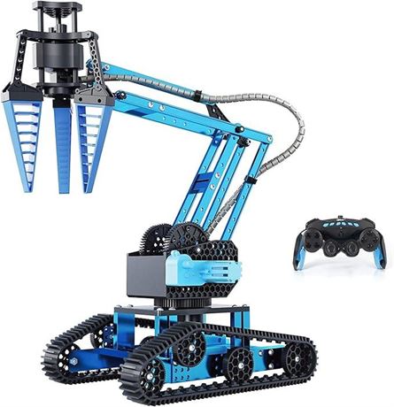 15 Channels 2.4G RC Robot Toy, DIY 151 pcs Take Apart Stem Excavator Toy