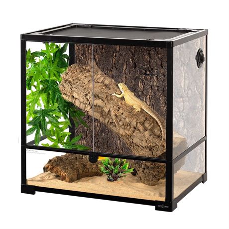 REPTIZOO 45 Gallon Glass Reptile Terrarium 24" x 18" x 24" Knock-Down Reptile