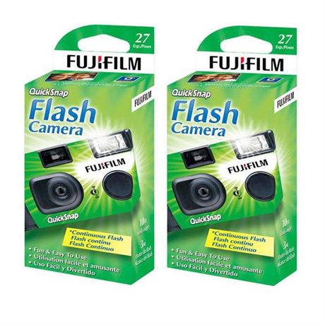 Fujifilm QuickSnap Flash 400 One-Time-Use Camera - 2 Pack 2 Pack (QuickSnap)